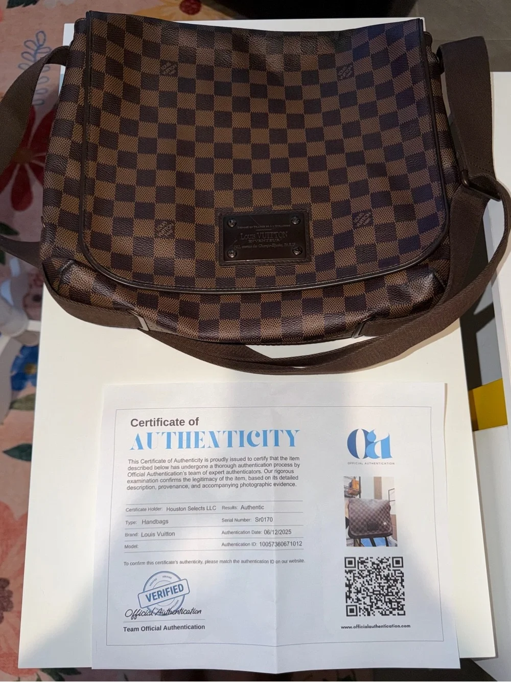 Louis Vuitton Damier Brooklyn GM Messenger Bag N51212 117550